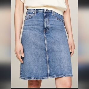 Tommy Hilfiger High Rise Denim Skirt